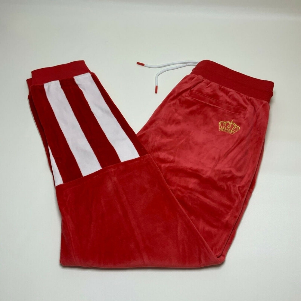 Troop Red | White Crown Royal Velour Track Pants NWT